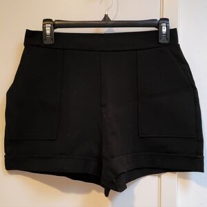 Blackmilk Black Cuffed Shorts